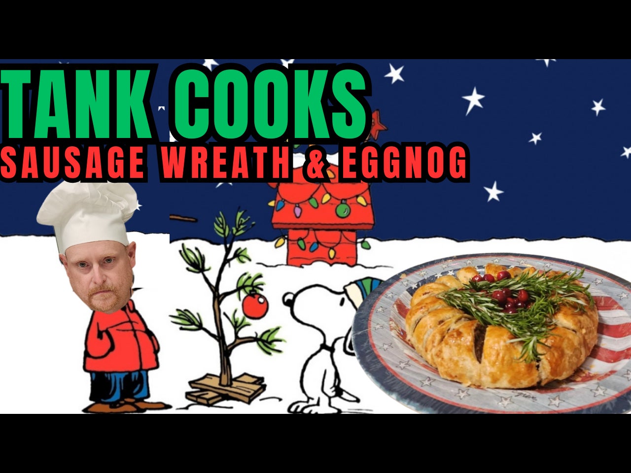 Tank Cooks Eggnog and Sausage Wreath