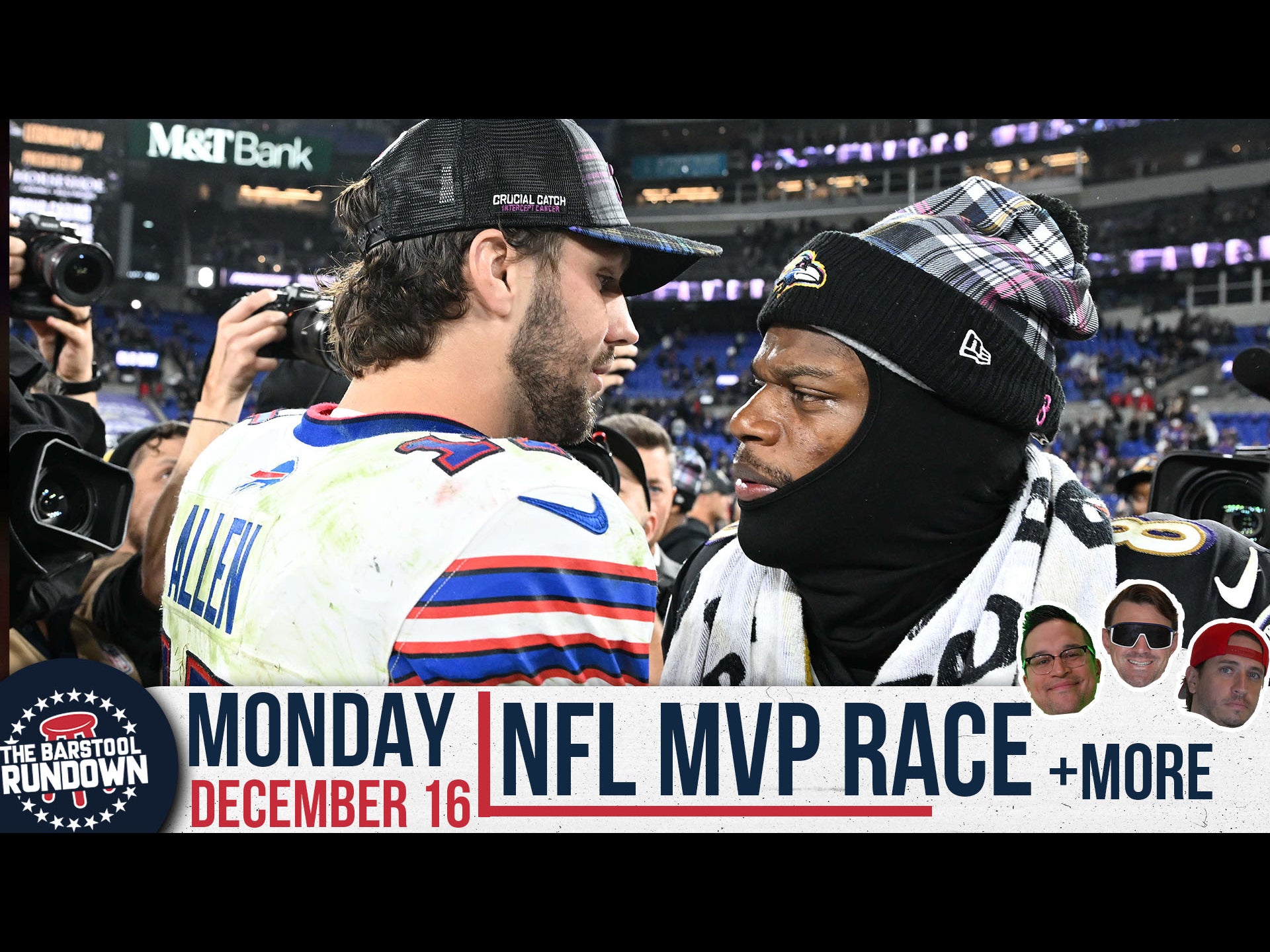 The Josh Allen vs Lamar Jackson NFL MVP Battle Is In Full Swing - Barstool Rundown - December 16th, 2024